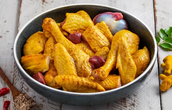 Turmeric Burnt Country Chicken With Skin / Natti Koli